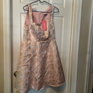 Pretty Pink A-Cut Dress knee length